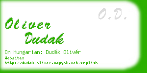 oliver dudak business card
